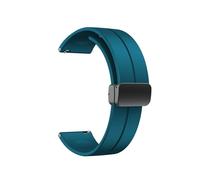 LOKLNEYK Silicone D-buckle Strap Suitable For Samsung Galaxy Watch 3/Active 2 44mm 40mm(Lake Blue,For Active 2 44mm)