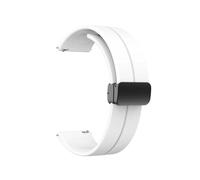 LOKLNEYK Silicone D-buckle Strap Suitable For Samsung Galaxy Watch 3/Active 2 44mm 40mm(White,Galaxy Watch3 45mm)