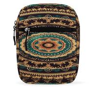LOKLNEYK Small Crossbody Bag for Men Women Mandala Trendy Sling Bag Travel Running with Adjustable Strap