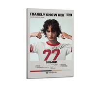 LOKLNEYK Sombr-I Barely Know Her Poster, Hit Music Album Wall Art Canvas Posters Modern Prints for Living Room Bedroom Deco 08x12inch(20x30cm) Frame-style