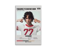 LOKLNEYK Sombr-I Barely Know Her Poster, Hit Music Album Wall Art Canvas Posters Modern Prints for Living Room Bedroom Deco 16x24inch(40x60cm) Unframe-style