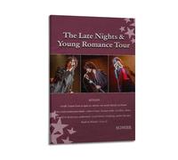 LOKLNEYK Sombr-The Late Nights&Young Romance Tour Poster, Hit Music Album Wall Art Canvas Posters Modern Prints for Living Room Bedroom Deco 08x12inch(20x30cm) Frame-style