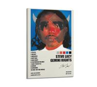 LOKLNEYK Steve Lacy- Gemini Rights Poster, Hit Music Album Wall Art Canvas Posters Modern Prints for Living Room Bedroom Deco 24x36inch(60x90cm) Frame-style