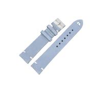 LOKLNEYK Suede Leather Vintage Watch Straps Blue Watchbands Replacement Strap For Watch Accessories 18mm 20mm 22mm 24mm(Blue-White Line,22mm)