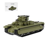LOKLNEYK T-35 Soviet Tank Building Blocks Set, 943PCS WWII Medium Tank MOC Model, Historic Armored Vehicle Display Brick Set for Adult & Youth