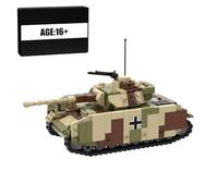 LOKLNEYK Tank Building Blocks Set, 665PCS WWII German Type H Panzer IV Medium Tank MOC Model, Camo Military Brick Display for Adult & Youth