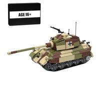 LOKLNEYK Tank Building Blocks Set, 770PCS WWII German Panther King Tiger Heavy Tank MOC Model, Camo Military Brick Display for Adult & Youth