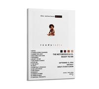 LOKLNEYK The Notorious BIG-Ready To Die Poster, Hit Music Album Wall Art Canvas Posters Modern Prints for Living Room Bedroom Deco 20x30inch(50x75cm) Frame-style