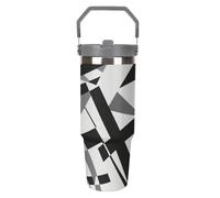 LOKLNEYK Travel Mug Cup The Beauty of Chaos Stainless Steel Vacuum Water Bottle with Lid and Straw 30 Oz Tumbler with Handle Insulated Tumblers for Gifts Party Office Coffee