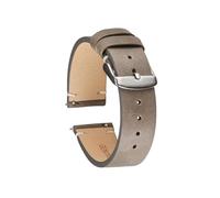 LOKLNEYK Ultra Thin Soft Genuine Leather Watch Strap Retro Vintage Quick Release Leather Watchband 18mm 20mm 22mm Watch Strap(Grey,20mm)