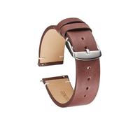 LOKLNEYK Ultra Thin Soft Genuine Leather Watch Strap Retro Vintage Quick Release Leather Watchband 18mm 20mm 22mm Watch Strap(Red Brown,20mm)
