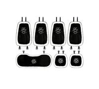 LOKLNEYK Universal Warm Plush Car Seat Cushion Simple Camellia Winter Sponge Filling Cover Interior Car Seat Cushion(7pcs)