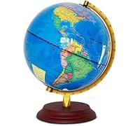 LOKLNEYK World Globe, Globe Explore The Wooden Base Middle School Students Special Teaching Decoration 10 Inches Model YWB601925 Decor