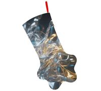 LOKLNEYK Xmas Fireplace Hanging Stocking Chaos Light Dance Dog Cat Paw Christmas Stocking