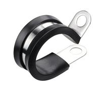 LOKMAN 20 Pack 1-3/4 Inch Stainless Steel Cable Clamp, Rubber Cushioned Insulated Clamp, Conduit Wire Holder Strap Clips for Tube, Pipe or Wire Cord Installation