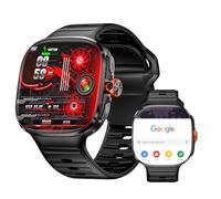 LOKMAT 4G SIM Card Android Smart Watch, 2.16'' AMOLED Large Screen 3GB+32GB Smartwatch for Men Women with Rotating Camera WiFi GPS, 1150mAh Fitness Activity Tracker Watch (Black)