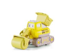 Lokorus Press Inertia Power Toy Cars for Kids Aged 3 and Above,Push and Go Engineering Vehicle Toy, for Boys Girls (Yellow roller)