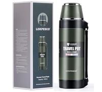 LOKPESCO Flask for Hot Drinks, 1.5L Coffee Thermo Flasks, 24 Hrs Hot|Cold, Stainless Steel Insulated Hot Water Bottle, Double Wall Thermal Flask for Outdoor Home Office, Leak-Proof, BPA-Free