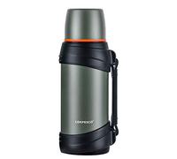 LOKPESCO Large Capacity Flask for Hot and Cold Drinks, 2L Stainless Steel Vacuum Insulated Coffee Thermo Flask with 2 Cups, Oversized Hot Water Bottles for Travel, 24hrs Hot/Cold, BPA Free, Leakproof