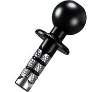 LOKTENWO Motorcycle Metal Fork Stem Mounting Base with 1" TPU Ball - Fits Stem Holes 12mm to 25.4mm in Diameter, Suitable for RAM Mounts B Size 1 Inch Ball Double Socket Arm