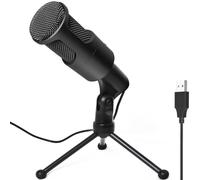 LOKUKA USB Microphone for PC, Podcast Condenser Omni Mic with Foldable Tripod for Streaming, Gaming, Recording, Chatting, Twitch, YouTube, Compatible with macOS, Windows, Desktop, Laptop