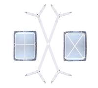 lokxmve 2Pcs Bed Sheet Clips for Bedding Adjustable Fitted Sheet Clips Universal Bed Sheet Straps Fitted Bed Sheet Grippers Elastic Sheet Straps Suspenders Clips(White)