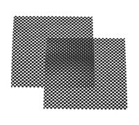 Lokxmve 2Pcs Non Slip Car Dashboard Mats, 19x17cm, Universal Fit, Black PVC Anti-slip Mats, Dashboard Grip Mat for Phone, Glasses, Keys