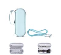 Lokyoyo Carrying Case Compatible with DJI Osmo Pocket 4, Shockproof PU Hard Shell Storage Bag for Gimbal Camera & Shooting Accessories (Blue)