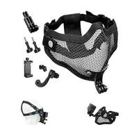 Lokyoyo First-Person View Head Mount Face Bracket Compatible with DJI/Go Pro/Insta 360 Action Cameras & Smartphones, Action Camera Mask Mount for Vlog & Riding Shooting