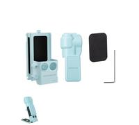 Lokyoyo Magnetic Mount for DJI Osmo Pocket 3, 3-in-1 Interfaces, with 1/4″ Thread Interfaces, Cold Shoe, and Foldable 2-Prong Clip for Cycling/V-log/Tabletop Shooting (Blue1)