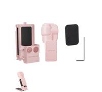 Lokyoyo Magnetic Mount for DJI Osmo Pocket 3, 3-in-1 Interfaces, with 1/4″ Thread Interfaces, Cold Shoe, and Foldable 2-Prong Clip for Cycling/V-log/Tabletop Shooting (Pink1)