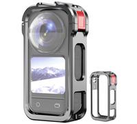 Lokyoyo Metal Cage for Insta360 X6, Quick-Release Protective Case Frame | Bottom Charging Contacts, Magnetic Quick-Release & 1/4" Thread and Cold Shoe Interface for Mic/ Light, Battery & SD Access