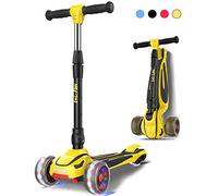 LOL-FUN 3 Wheel Scooter Age 3-5, Foldable Scooter with LED Flashing Lights