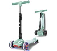 LOL-FUN 3 Wheel Scooter Age 3-5, Foldable Scooter with LED Flashing Lights