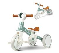 LOL-FUN Kids Tricycle Age 1-3, 4 in 1 Balance Bike with Removable Pedal