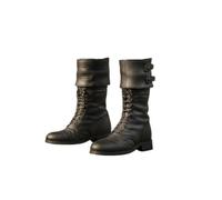 LOL-FUN Men's Boots, Miniature, Lace-Up Boots, Long, For Figures, Leather, Wrinkled Treatment, Clear Shaping, Proportions and Neat Appearance, Suitable for Display Backgrounds