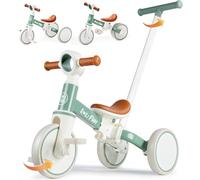 LOL-FUN Toddler Tricycle 1-3 Year Old, 5-in-1 Balance Bike with Push Handle