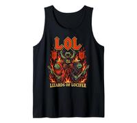 LOL | Lizards of Lucifer Funny Dark Satanic Emo Gecko Cult Tank Top