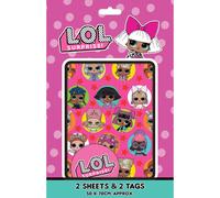LOL Surprise 2 Sheets & 2 Tags Gift Wrap