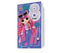 LOL OMG Official Surprise Age 8 Birthday Card, 8th Birthday Card, Multicolour (LO122)