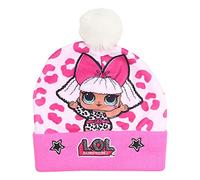 LOL Surprise Diva Beanie with Pom, Girls, One Size, Pink, Official Merchandise