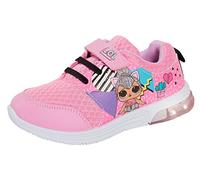 LOL Surprise Dolls Girls Light Up Trainers Kids Easy Touch Fasten Sports Shoes
