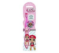 LOL Surprise Dolls Little Teeth Toothbrush for Kids with Soft Rounded Bristles, Comfortable Handle Grip and Protection Cap for Children Ages 3+