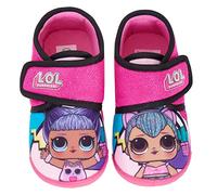 LOL Surprise Dolls Slippers for Girls Easy Fasten Indoor House Shoes Pink Glitter