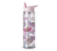 LOL Surprise Fairies Kids Water Bottle 600 ml | Food-Safe Bottle + Carry Loop | Spill-Proof Flip-Up Spout Reusable Glitter Bottle for Girls