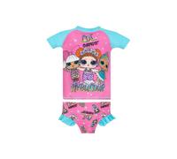 LOL Surprise Girl's Rash Guard Swim Set in Pink | Size: 9-10 Years LOL Surprise Pink 9-10 Years