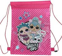 LOL Surprise! Glitter On Children's Character Pull String School Gym Shoe Swim P.E. Bag