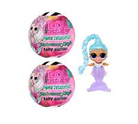 LOL Surprise Mermaids! Makeover Magic Baby Sisters 2 Pack with DIY Wearable Lip Gloss Makeup for You and Your Doll, Fun Water Play, Kids Gift Ages 4+
