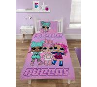 LOL Surprise Style Queens Single Duvet Cover and Pillowcase Set