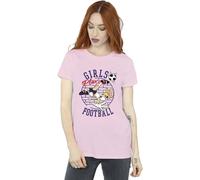 Lola Bunny Play Football Cotton Boyfriend T-Shirt Looney Tunes Baby Pink M
